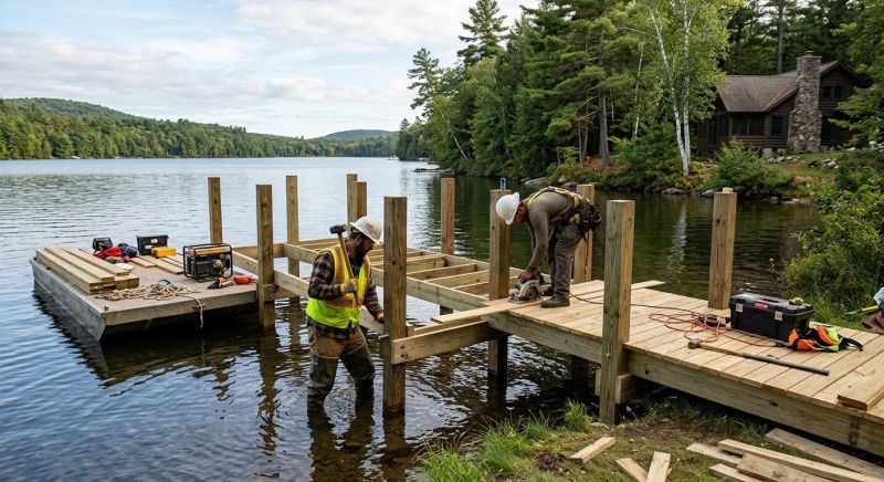 Pond Dock Construction in Alpharetta, GA